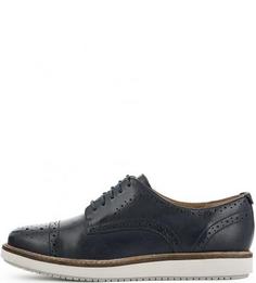 Кожаные синие полуботинки Clarks