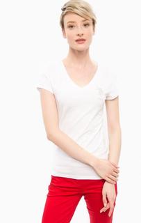 Белая футболка с треугольным вырезом U.S. Polo Assn.