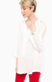 Блуза из вискозы молочного цвета U.S. Polo Assn.