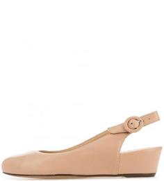 Кожаные босоножки на танкетке Högl