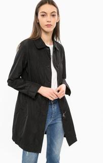 Черный плащ на молнии и пуговицах Marc Opolo