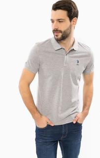 Однотонная хлопковая футболка поло U.S. Polo Assn.