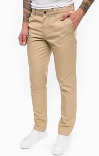 Бежевые брюки чиносы из хлопка Lacoste