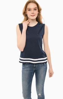 Синий хлопковый топ Hilfiger Denim