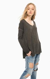 Однотонная футболка из вискозы Replay