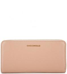 Розовый кожаный кошелек Coccinelle