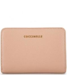 Розовый кошелек из мягкой кожи Coccinelle