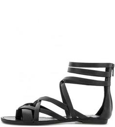 Черные кожаные сандалии на молнии Vagabond