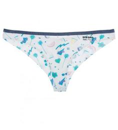 Белые плавки с цветным принтом Diesel