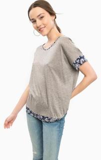 Серая футболка оверсайз со вставками Wrangler