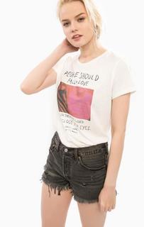 Футболка молочного цвета с короткими рукавами Pepe Jeans