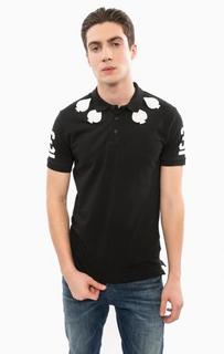 Хлопковая футболка поло с нашивками Replay