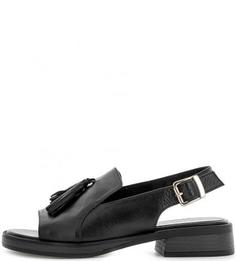 Кожаные босоножки на низком каблуке Vagabond