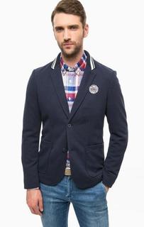 Синий пиджак с накладными карманами Tom Tailor Denim
