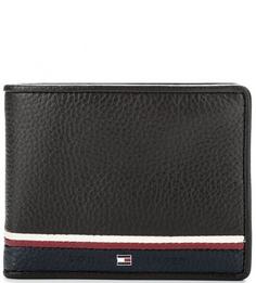 Кожаное портмоне коричневого цвета Tommy Hilfiger