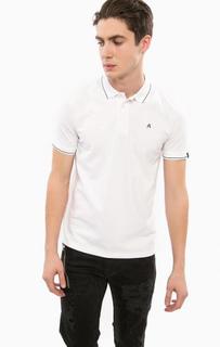 Белая хлопковая футболка поло Replay