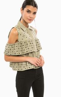 Хлопковая блуза свободного кроя Pinko