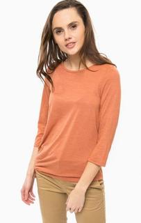 Коричневая футболка с рукавами три четверти Vero Moda