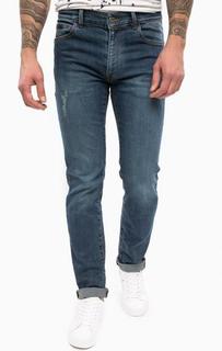 Синие джинсы с высокой посадкой Trussardi Jeans