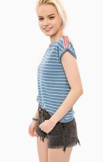 Тонкий джемпер с короткими рукавами в полоску Pepe Jeans