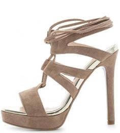 Замшевые босоножки на каблуке Trussardi Jeans