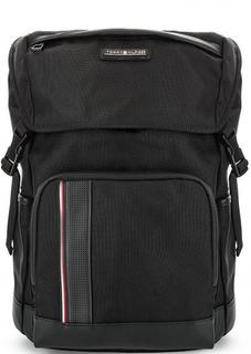 Текстильный черный рюкзак с широкими лямками Tommy Hilfiger