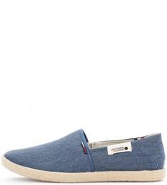 Синие текстильные слипоны Hilfiger Denim