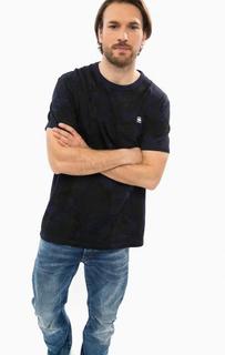 Футболка из хлопка камуфляжной расцветки G Star RAW