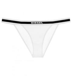 Белые трусы-слипы с сетчатой вставкой Diesel