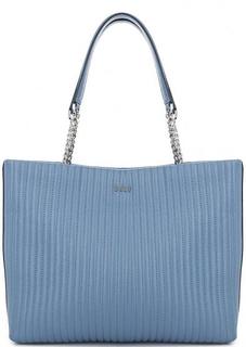 Стеганая кожаная сумка с длинными ручками Dkny