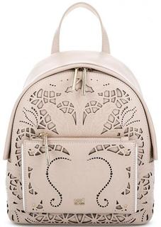 Бежевый кожаный рюкзак Cavalli Class