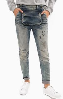 Синие джинсы бойфренд с потертостями G Star RAW