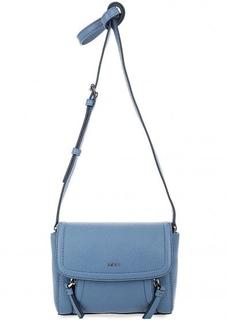 Маленькая кожаная сумка с откидным клапаном Dkny