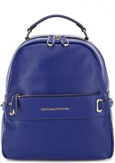 Синий рюкзак с одним отделом на молнии Trussardi Jeans