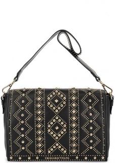 Черная сумка с откидным клапаном Trussardi Jeans