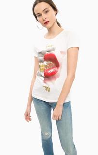 Хлопковая футболка белого цвета Happiness