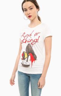 Хлопковая футболка с круглым вырезом Happiness