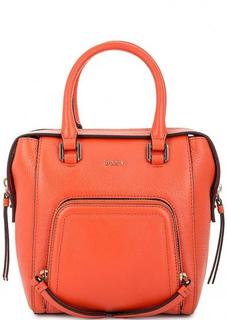 Кожаная сумка через плечо на молнии Dkny