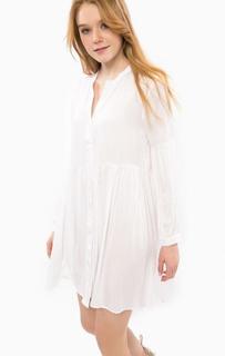 Белое платье с длинными рукавами Glamorous