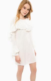 Короткое платье в горошек с оборками Glamorous