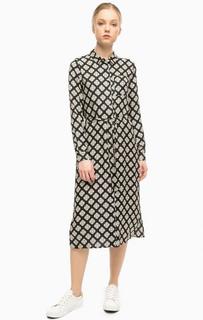 Черное платье с длинными рукавами Marc Opolo