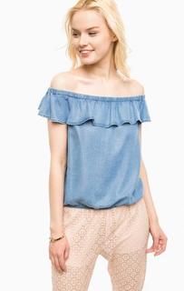 Блуза из денима с открытыми плечами Kocca
