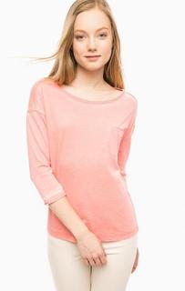 Футболка кораллового цвета с рукавами три четверти S.Oliver