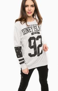 Серый свитшот с принтом Alcott