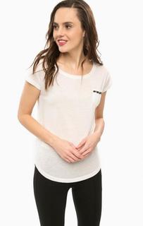 Футболка белого цвета с карманом Only