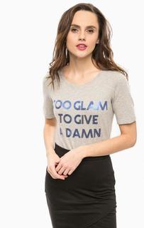 Серая футболка с принтом Only