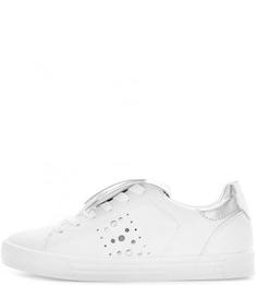 Кожаные кеды с вкладной стелькой Trussardi Jeans