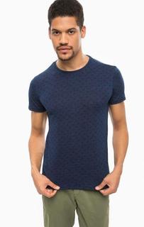 Синяя хлопковая футболка Scotch&Soda
