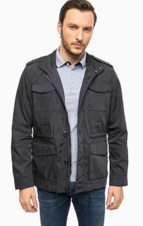 Куртка синего цвета на молнии и пуговицах Jack & Jones