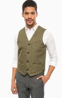 Утепленный стеганый жилет на кнопках Scotch&Soda